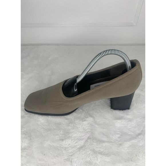 Crazy Horse Liz Claiborne Womens Size 8.5 Beige Square-Toe Heels With Block Heel - Picture 5 of 8
